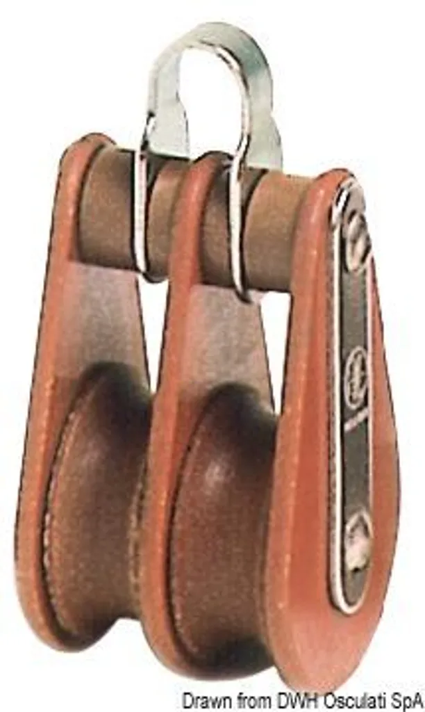 Équipement Voile : Poulie HYE Tufnol Double 10x35mm TB pour Manœuvres