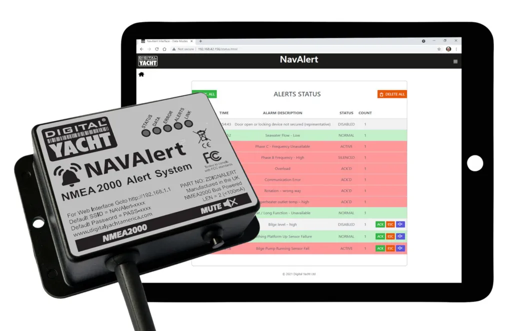 NavAlert NMEA 2000 : Sécurisez votre navigation et surveillez le moteur