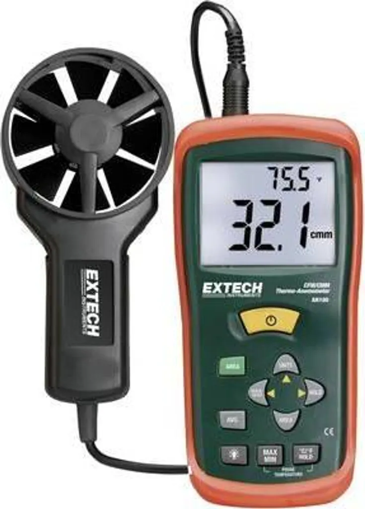 Appareil de Mesure de Flux d'Air et Température AN100 Extech Compact