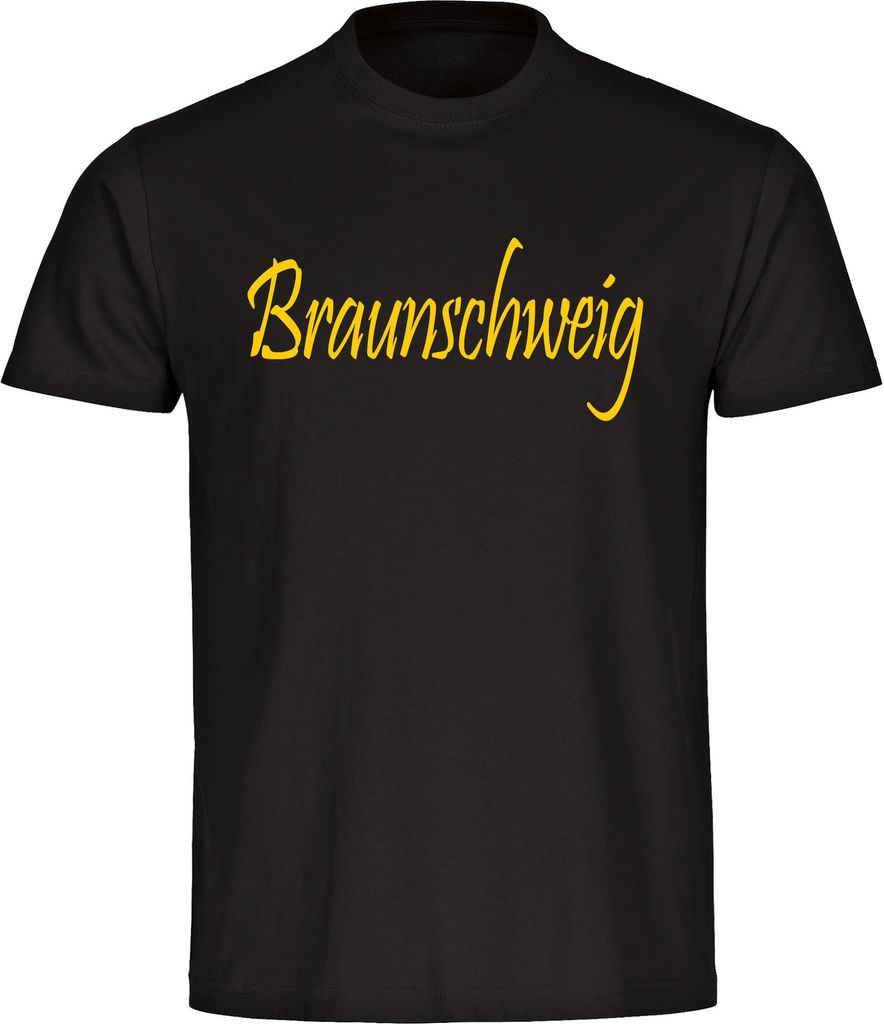 multifanshop Herren T-Shirt - Braunschweig - Schriftzug, Produktbild 