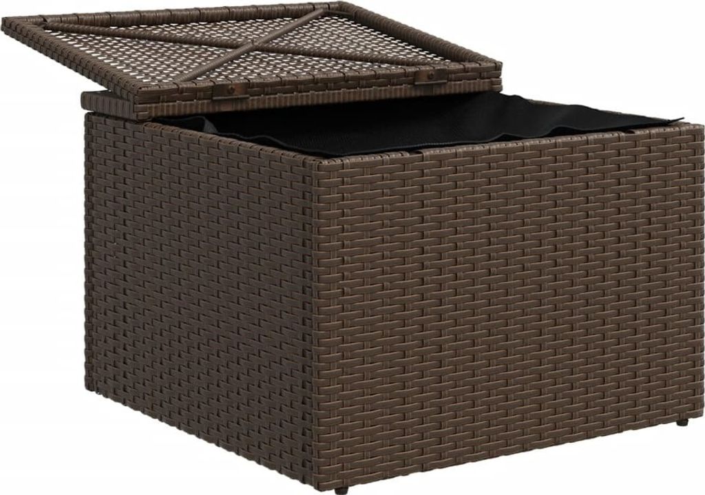 vidaXL Záhradná stolička s vankúšom hnedá 55x55x37 cm Poly Obrázok produktu 3