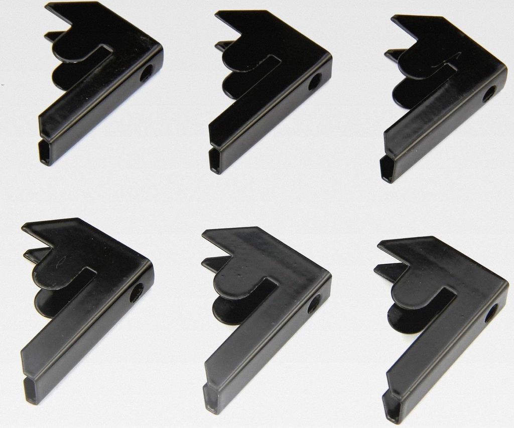 T-Rax Regalverbinder Steck-Verbindungsstücke Verbinder Verbindung Werkstattregale Lagerregale Schwarz (6er Pack)