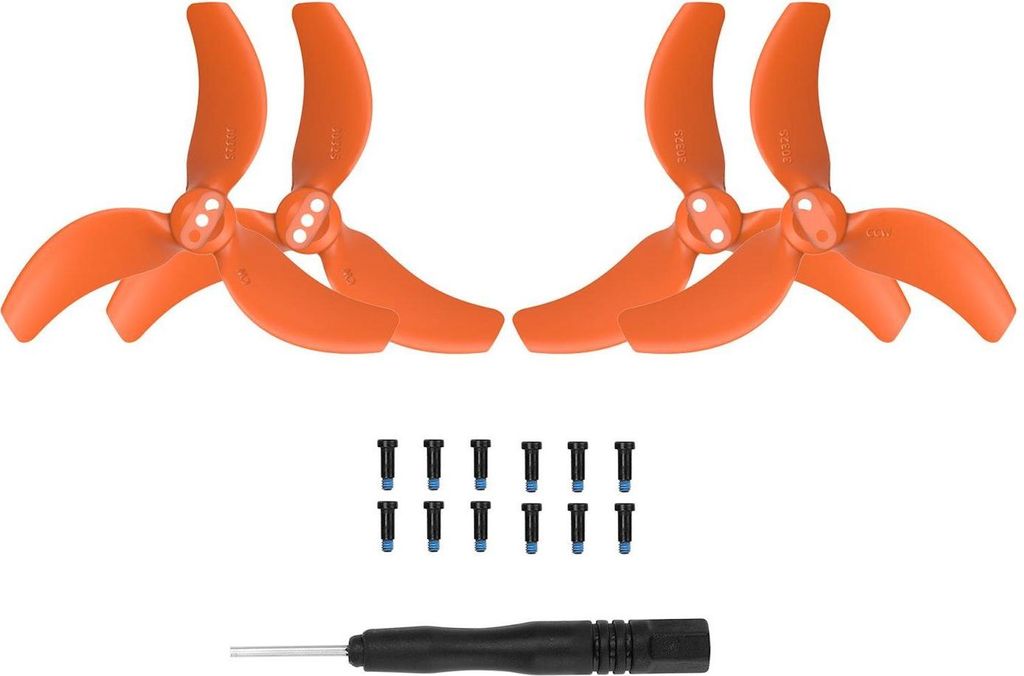 Für DJI Avata 2 Drohne 2x Sunnylife Farbenfrohe 3-Blatt Ersatz Propeller Orange