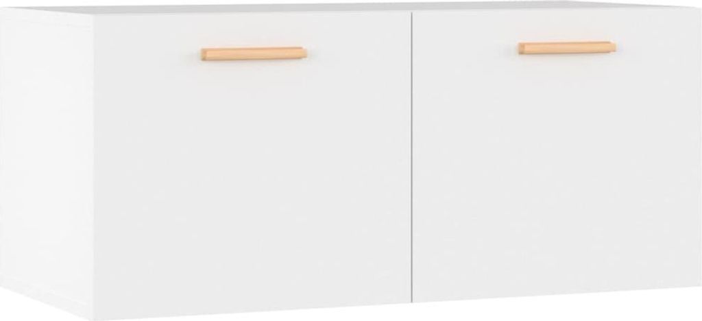 vidaXL Wandschrank Weiß 80x35x36,5 cm Holzwerkstoff