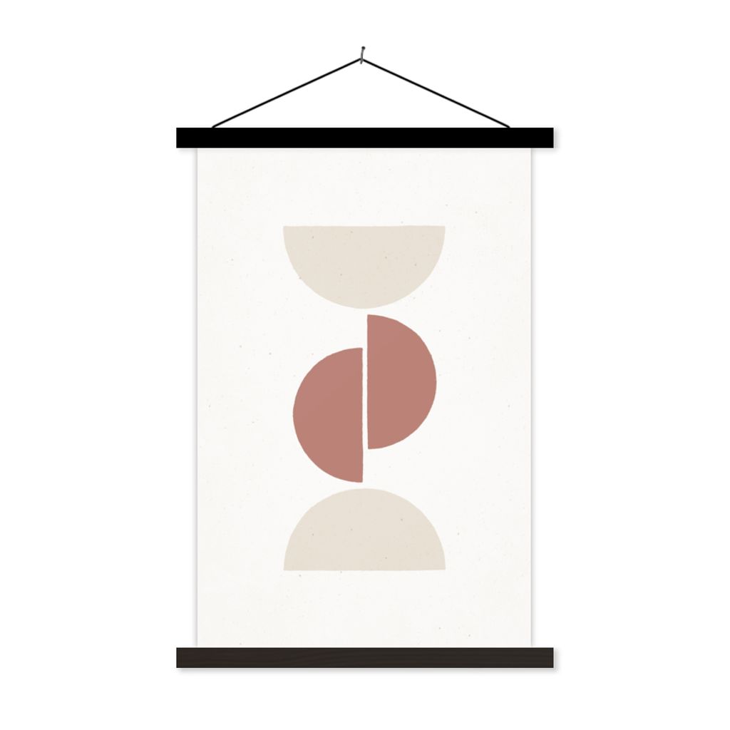 MuchoWow Textilposter Pastell - Minimalismus - Gestaltung 60x90 cm mit schwarzem Rahmen - Poster Wohnzimmer