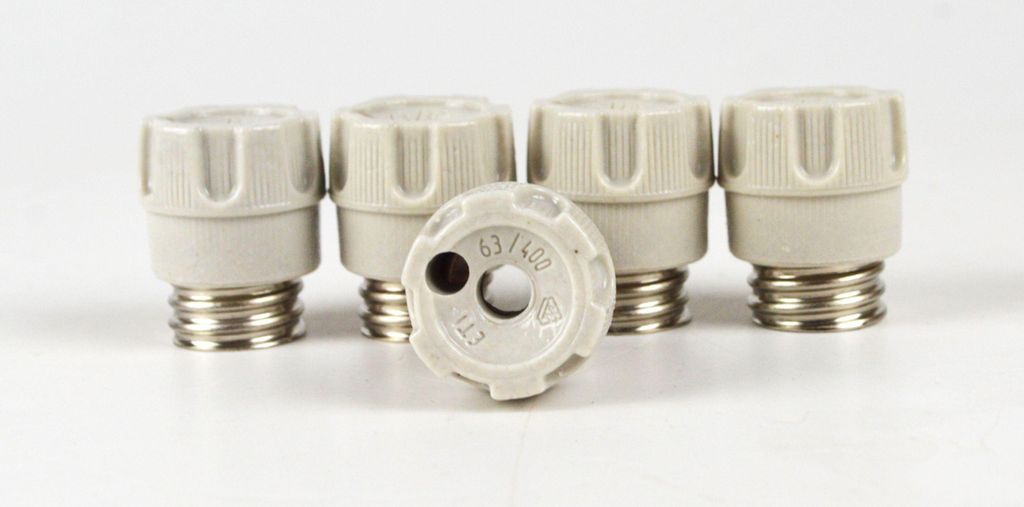 5 x Neozed Schraubkappen E18 DII Sicherungsschraubkappe Neozed Schmelzsicherung