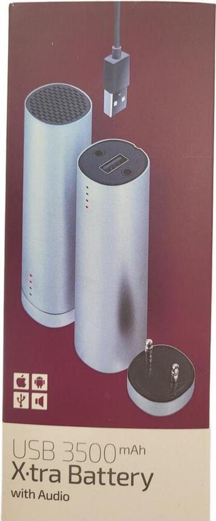 CuboQ Akkuladegerät mit Lautsprecher 3500 mAh - Farbe: Blau