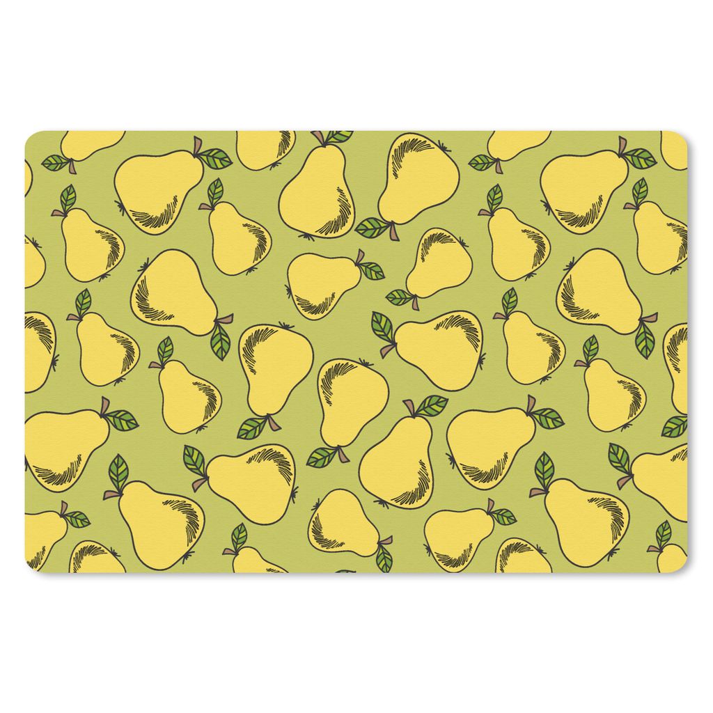MuchoWow® Schreibtischunterlage Birne - Obst - Muster 60x40 Produktbild 
