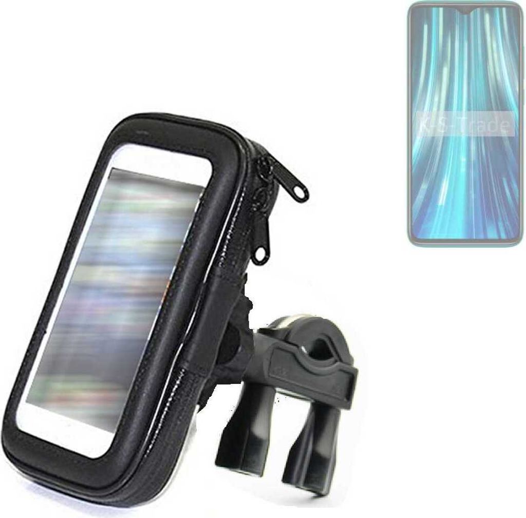 K-S-Trade Fahrrad-Halterung kompatibel mit Xiaomi Redmi Note 8 Pro Handy-Halterung Halter Lenkstange Fahrradhalterung Motorrad Bike Mount