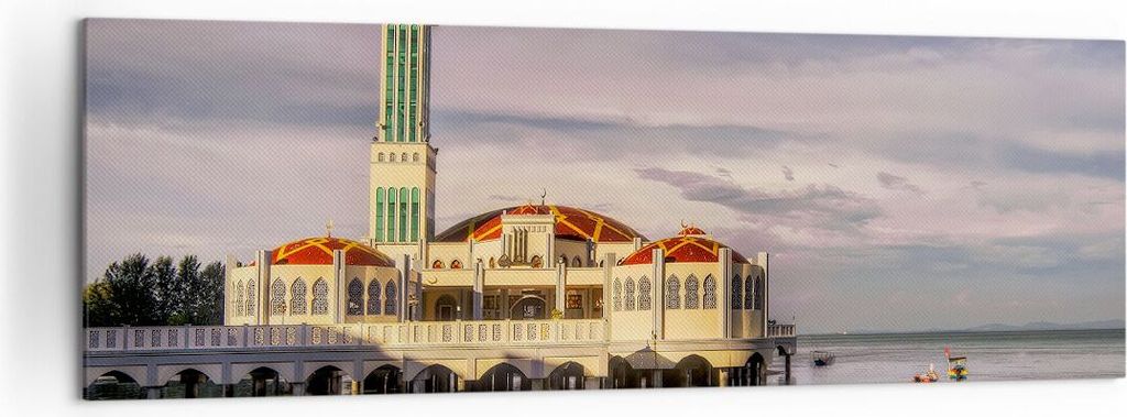 Bild auf Leinwand - Leinwandbild - Architektur asien gebäude kultur - 160x50cm - Wand Bild - Wanddeko - Leinwanddruck - Bilder - Kunstdruck - Lein...