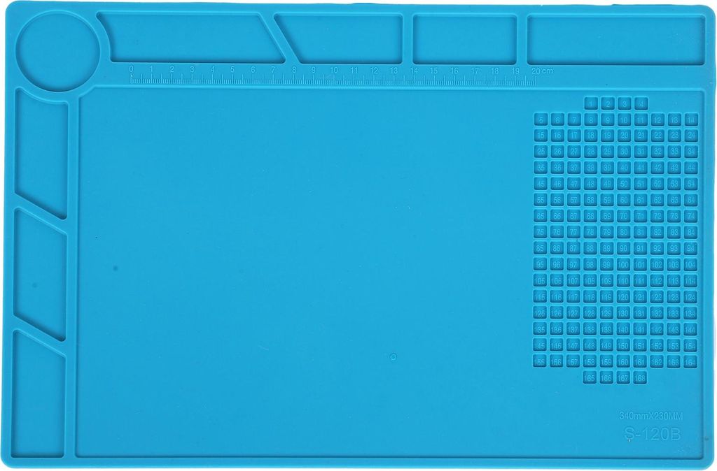 Isolierende Silikonmatte, hitzebeständige Löt- und Reparaturunterlage für Handy und Computer (S-120B)