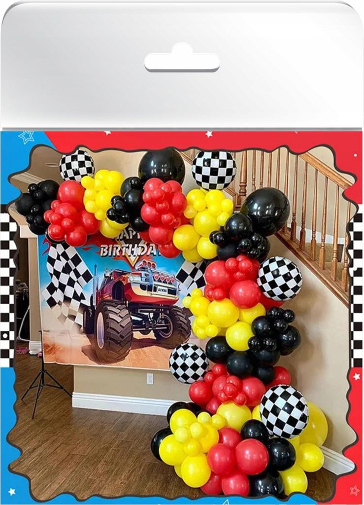 Ballongirlande, dekorativer Vorhang für Geburtstagsfeiern, Ballonset