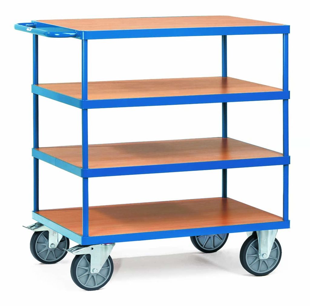 fetra 2442, Stahl, Blau, 600 kg, 4 Rad/Räder, 20 cm, 70 cm