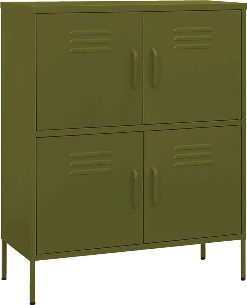 Lagerschrank Olivgrün 80x35x101,5 cm Stahl