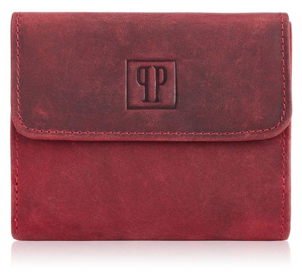 Kleines Damen Portemonnaie aus Leder rot RFID Paolo Peruzzi T-11-RD