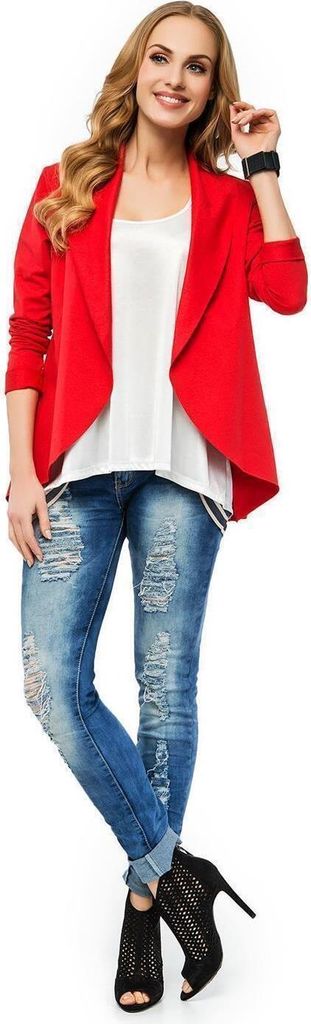 Damen Blazer Jacke; Rot S/36