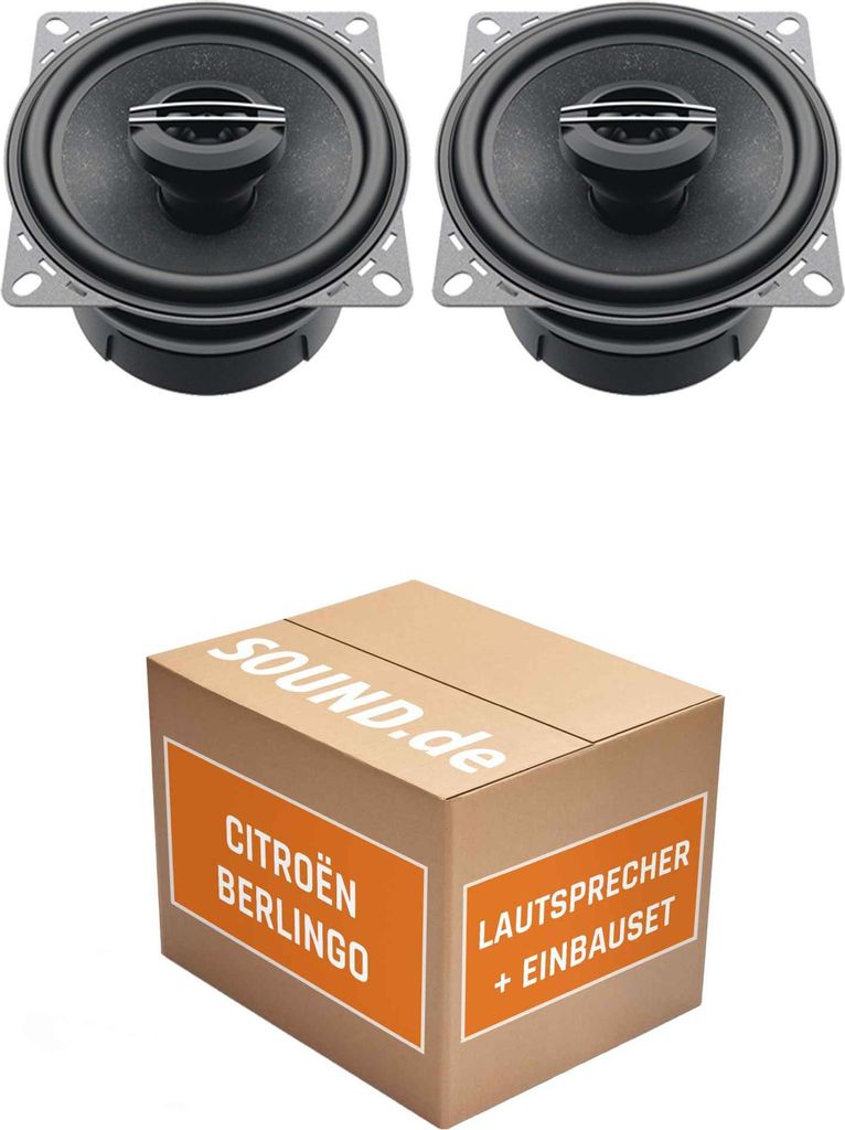 Lautsprecher Boxen Einbaupaket Armaturenbrett Hertz CX 100.5 passend für Citroën Berlingo I | 2x Tief-Mitteltöner mit integriertem Hochtöner 12...
