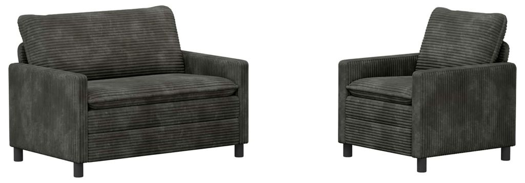 vidaXL Sofa Set 2 pcs Anthrazit Polyester