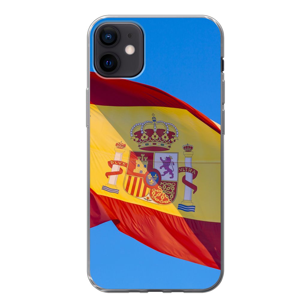 MuchoWow Handyhülle Schutzhülle Hülle für iPhone 12 mini Die Nationalflagge von Spanien Silikon Softcase Handy Hülle - Bild