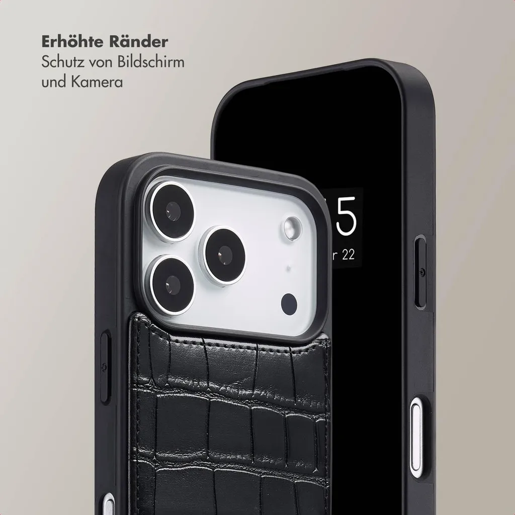 Custodia Selencia Nova Croco iPhone 17 Pro: L'Accessorio Moda Nero - 5