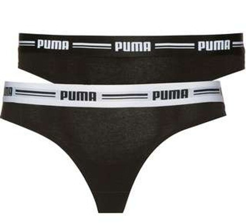 Unterwäsche PUMA WOMEN STRING 2P HANG black M Produktbild 
