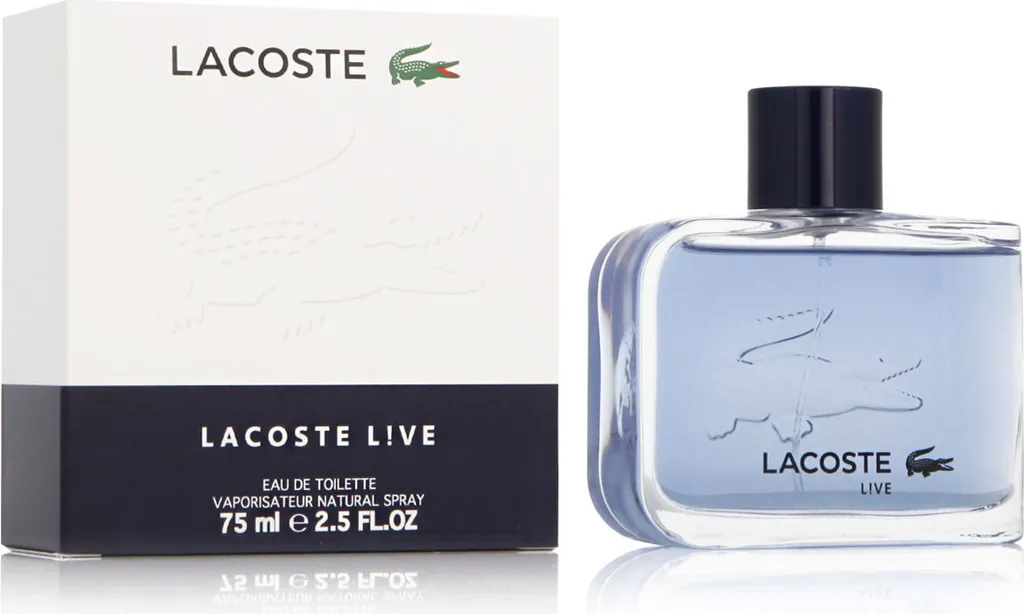 Lacoste Live Eau de Toilette 75ml Spray - Parfum Homme Frais et Urbain
