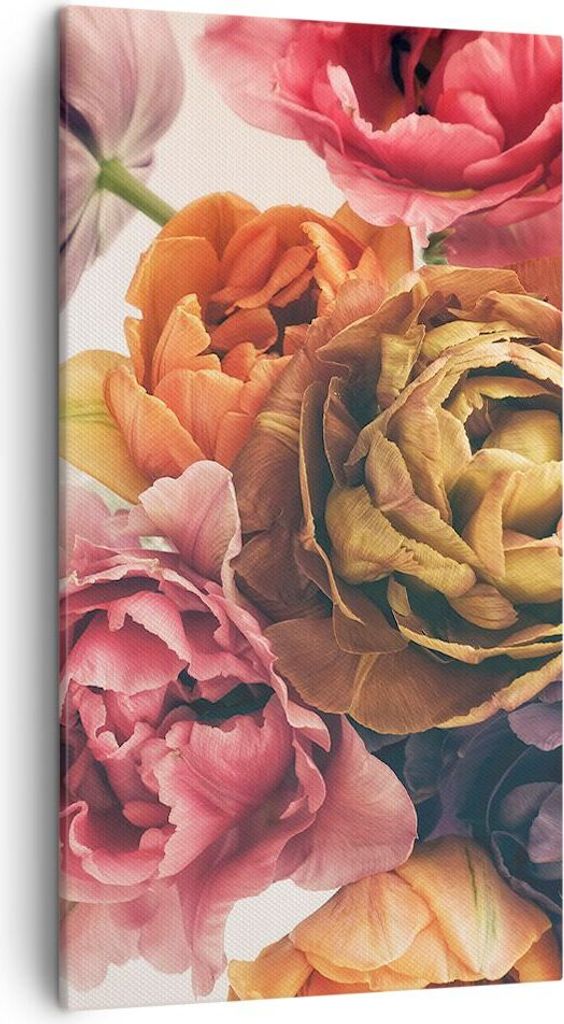 Bild auf Leinwand - Leinwandbild - Einteilig - Blumenstrauß Blumen Braut - 45x80cm - Wand Bild - Wanddeko - Wandbilder - Leinwanddruck - Bilder - ...