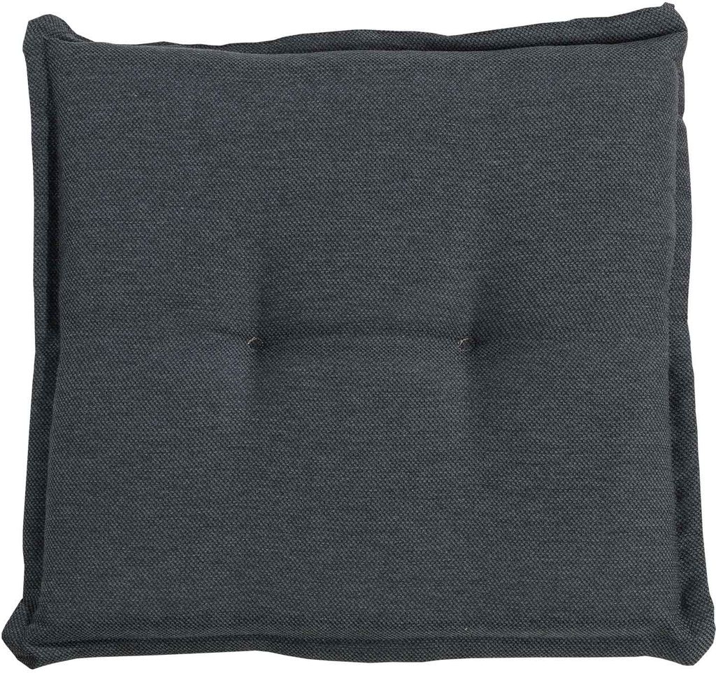 Hockerauflage - Dunkelgrau - 50 x 50 cm - mit Stehsaum