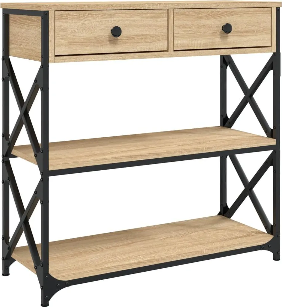 Tavolo Consolle Rovere Sonoma 75x28x75 cm | Qualità e Stabilità