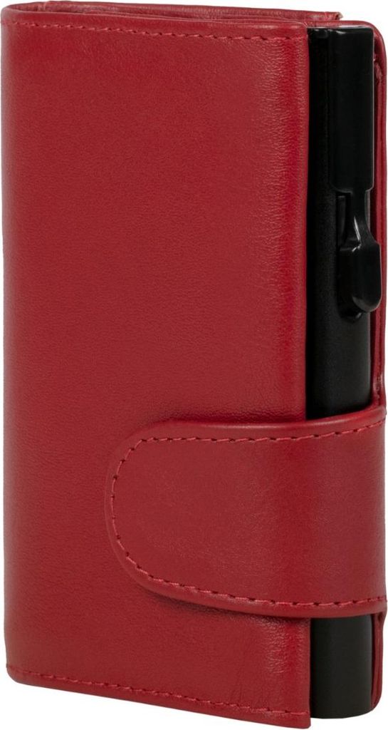 CLICKSAFE Etui Münzbörse 961203, 10 x 6,5 x 2,5 cm, Farbe: rot