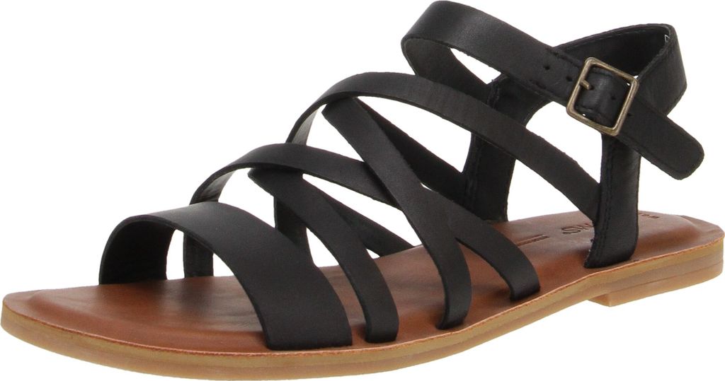 Toms 10019745 Sephina - Damen Schuhe Sandaletten - Black, Größe:41 EU