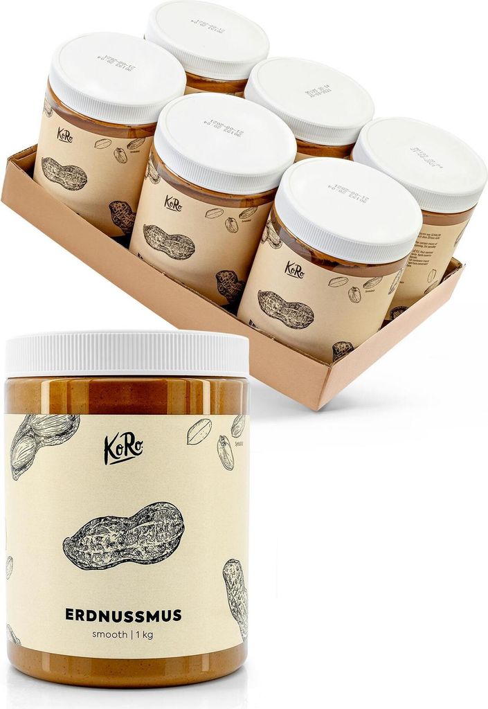 KoRo | Erdnussmus 6 x 1 kg Produktbild 1