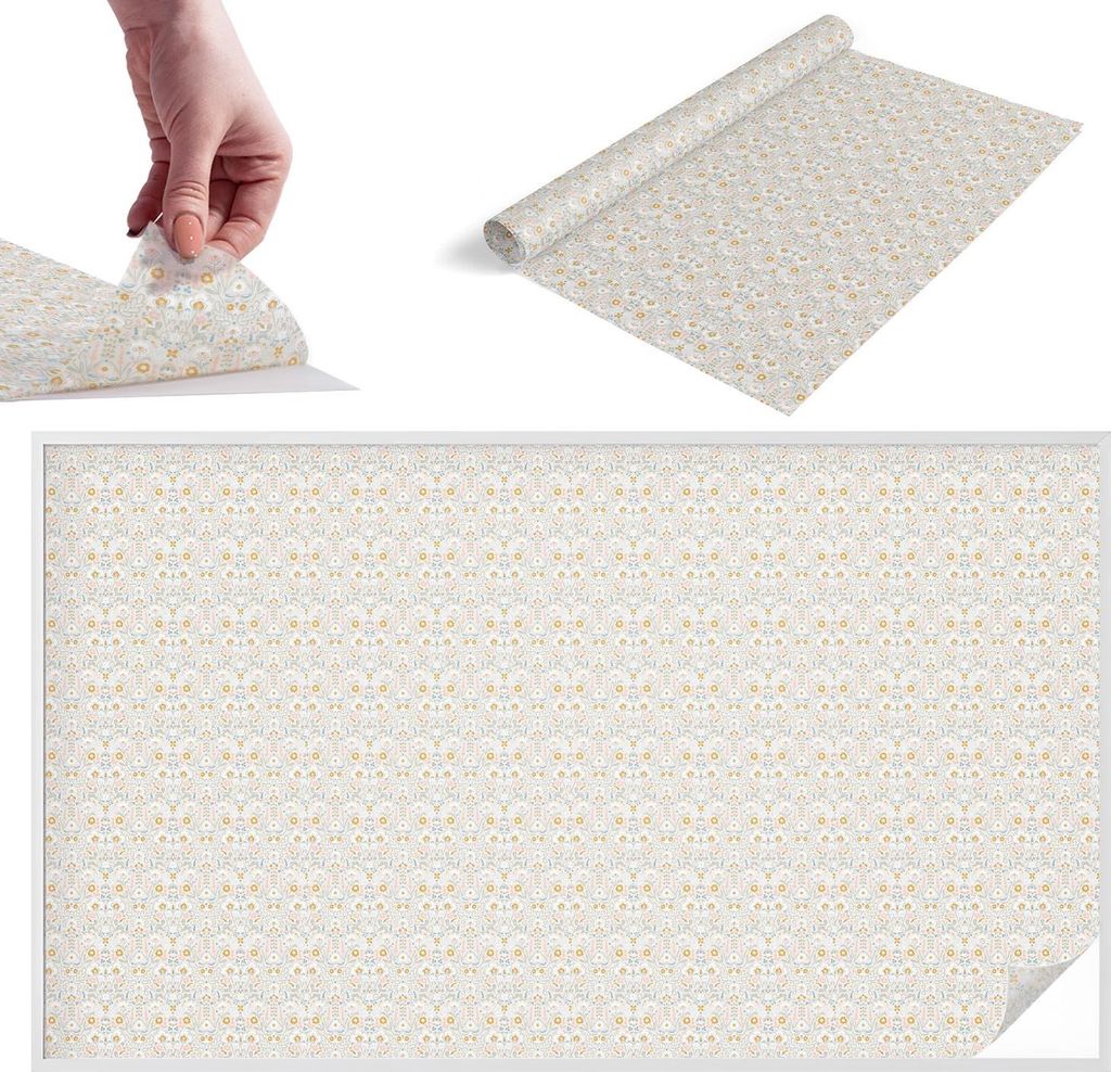 Buntglasfolie für Fenster – 116x200 cm – Stained-Glass-Fensterfolie, dekorativ & blickdicht – Selbstklebende Glasdekorfolie im Buntglas-Desi...