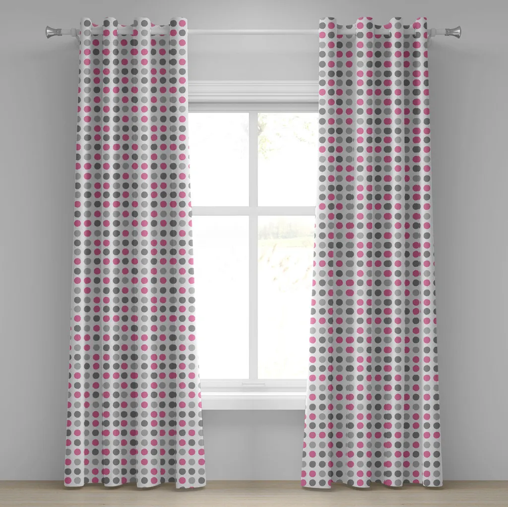 Paire de rideaux pour chambre motif géométrique pastel 280 x 175 cm