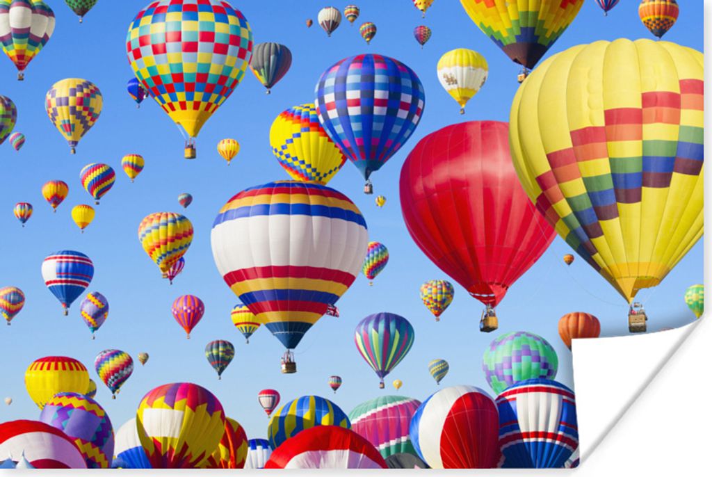 MuchoWow Poster Ballon - Farben - Muster 30x20 cm - Plakate - Print
