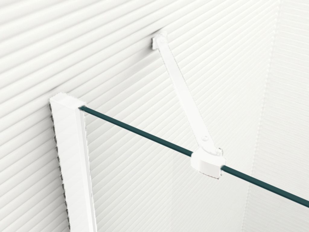 GZH 80x90x80x180cm Ares U-Duschkabine Weiß