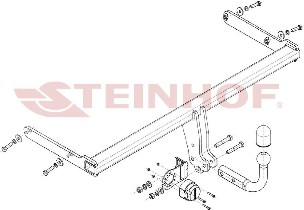 Z548304 Anhängerkupplung passend für VW Cross Golf 2007-2014 starr