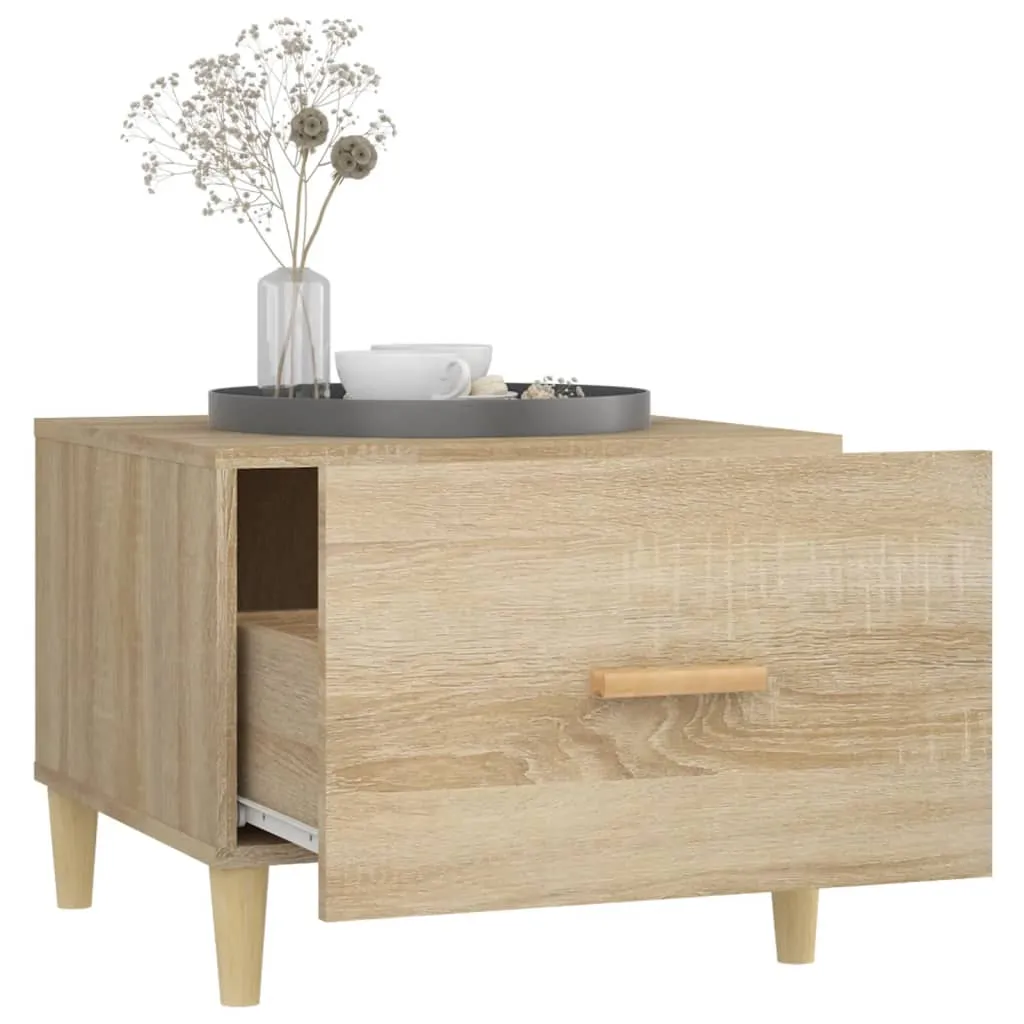 Table basse double gain de place chêne Sonoma pour petits appartements