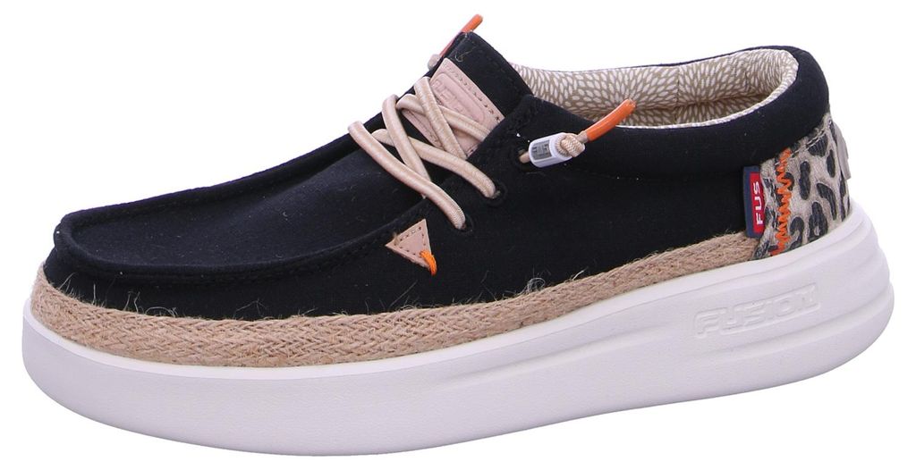 Fusion Leinenschuh Schwarz Produktbild 