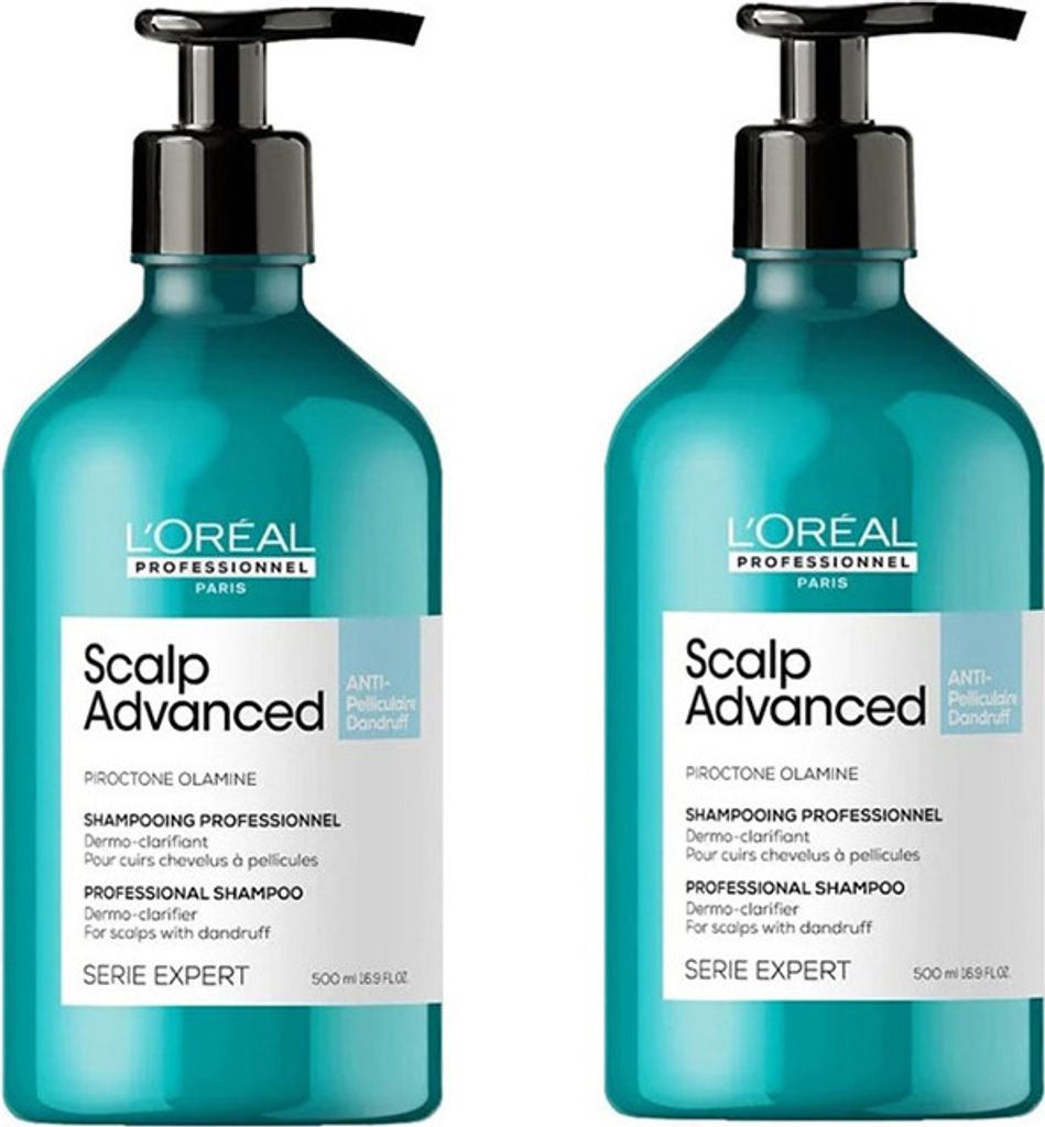 Loreal Scalp Advanced Anti-Schuppen Dermo-Klarer Shampoo 2x500ml