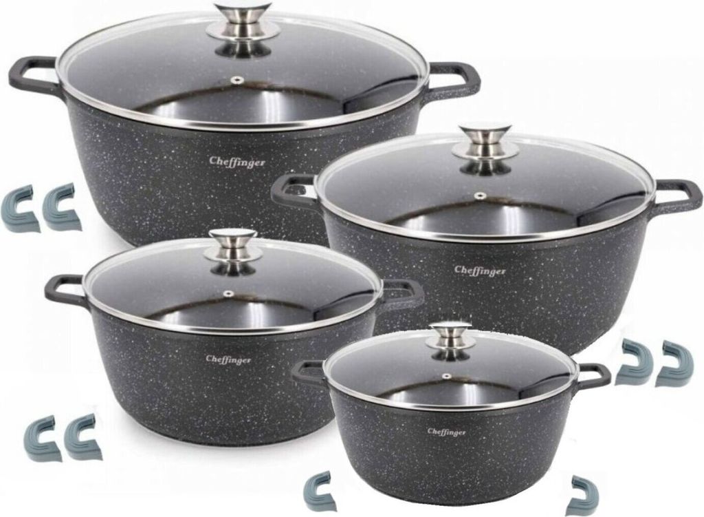 8 pcs. Set de casseroles à induction anti-adhérence Image du produit 