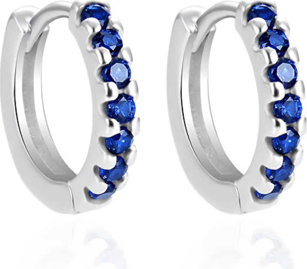 Orecchini Retrò Argento 925 Zirconi Blu AGT-E066KDB | Stile Classico