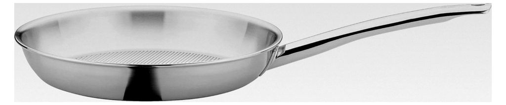 Bratpfanne aus Edelstahl mit Wabenstruktur und Aluminiumkern | Für alle Herdarten einschließlich Induktion | Backofengeeignet | Ø 28 cm / Höhe ...
