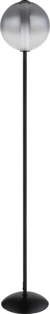 Lampadaire LED noir 152 cm contre l'éblouissement avec verre fumé