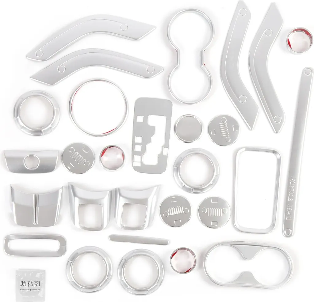 Kit accessoires ABS 28 pièces pour habitacle Jeep Wrangler JK 2011-2018