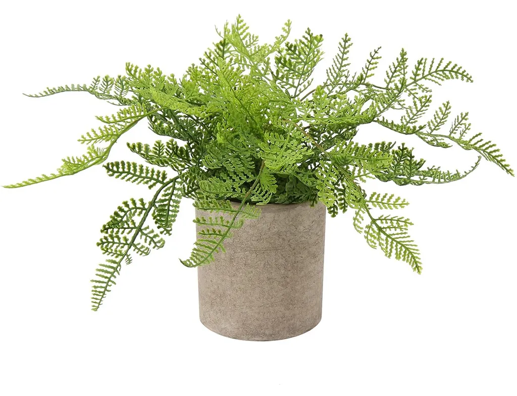 Plante artificielle verte fougère en pot pour décoration de bureau