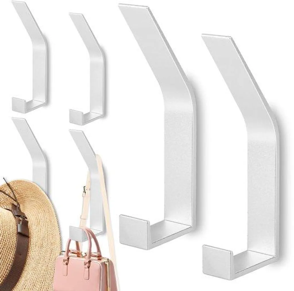 Crochet Mural pour Entrée et Salle de Bain Lot de 6 Supports Gain de Place