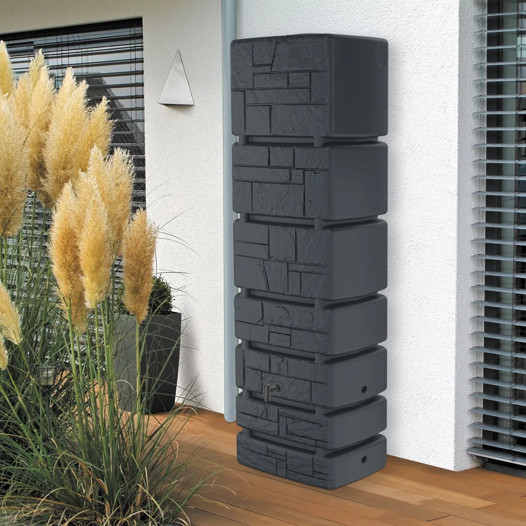 Regentonne eckig SANTURO 350 L anthrazit Kaufland.de