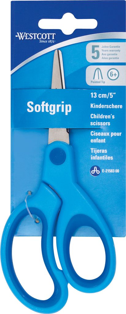 WESTCOTT E-20583 00 Bastelschere 13 cm spitz blau Produktbild 