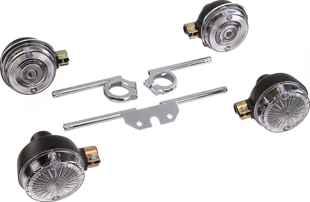 Kit Clignotants Anti-Corrosion pour Simson S51 S50 S70 - Verres Blancs